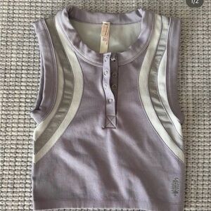 Free People Workout Tank- Purple and White